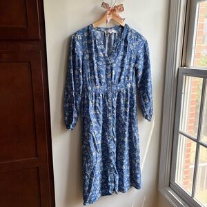 LOFT Petite Blue Midi Dress